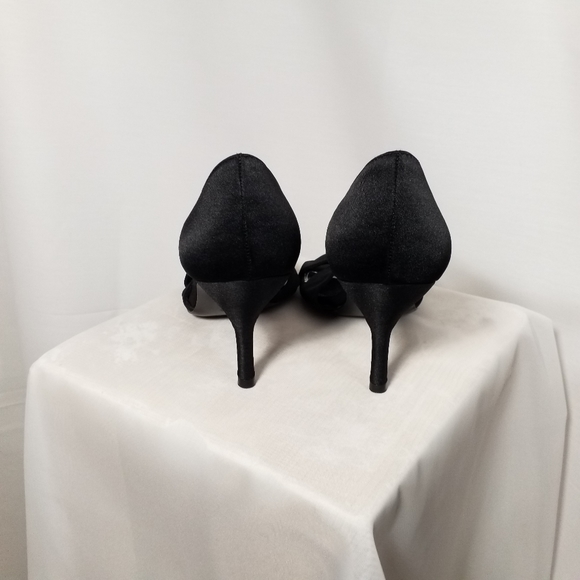Nina (NWOT)black evening heels - Picture 4 of 5